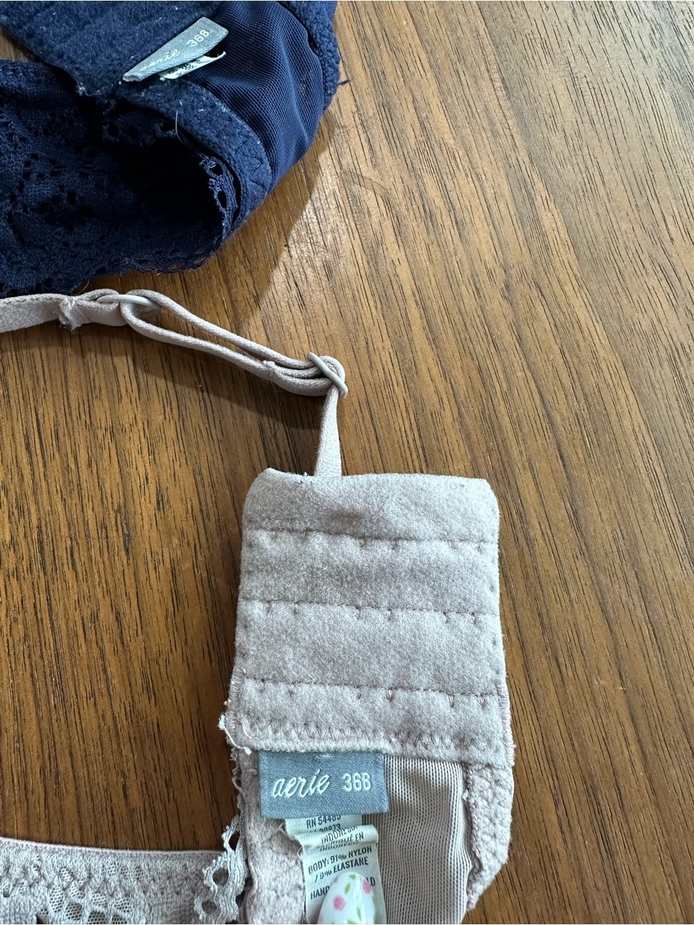 aerie Lace Push-Up Bra Trio in Navy, Taupe, and Cream - Picture 3 of 4